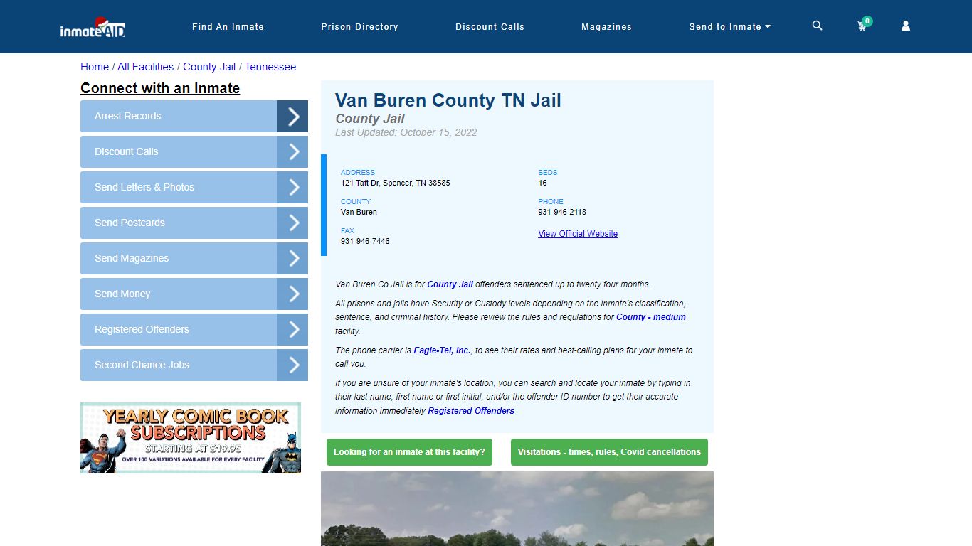 Van Buren County TN Jail - Inmate Locator - Spencer, TN